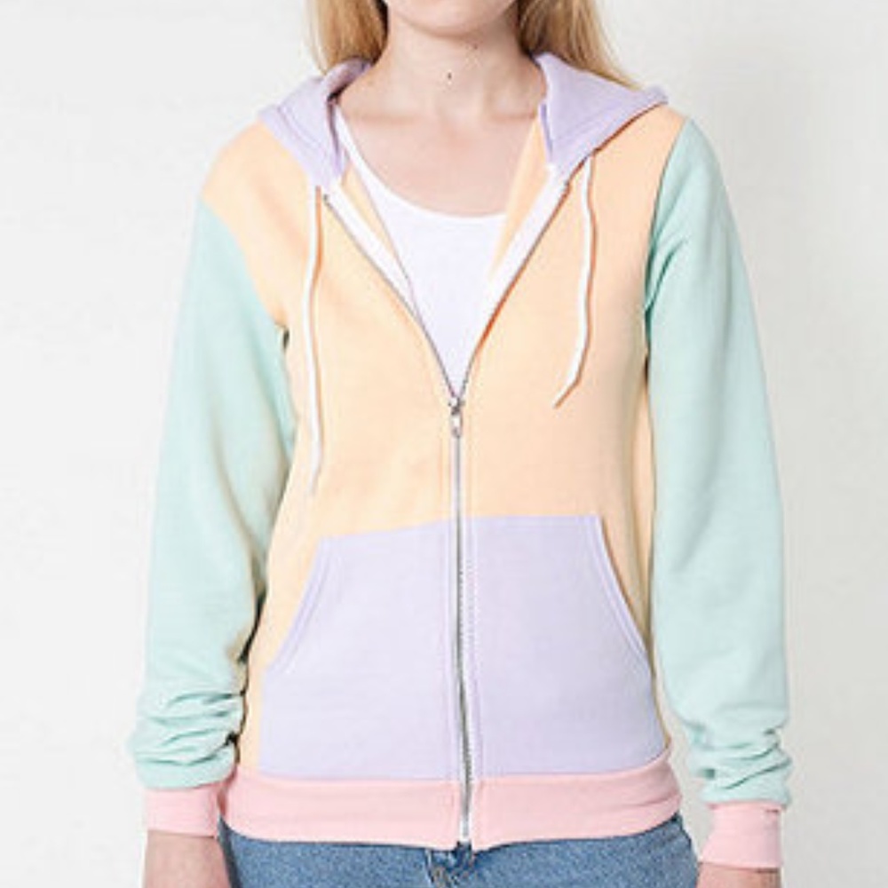 American Apparel pastel zip hoodie (NWT)